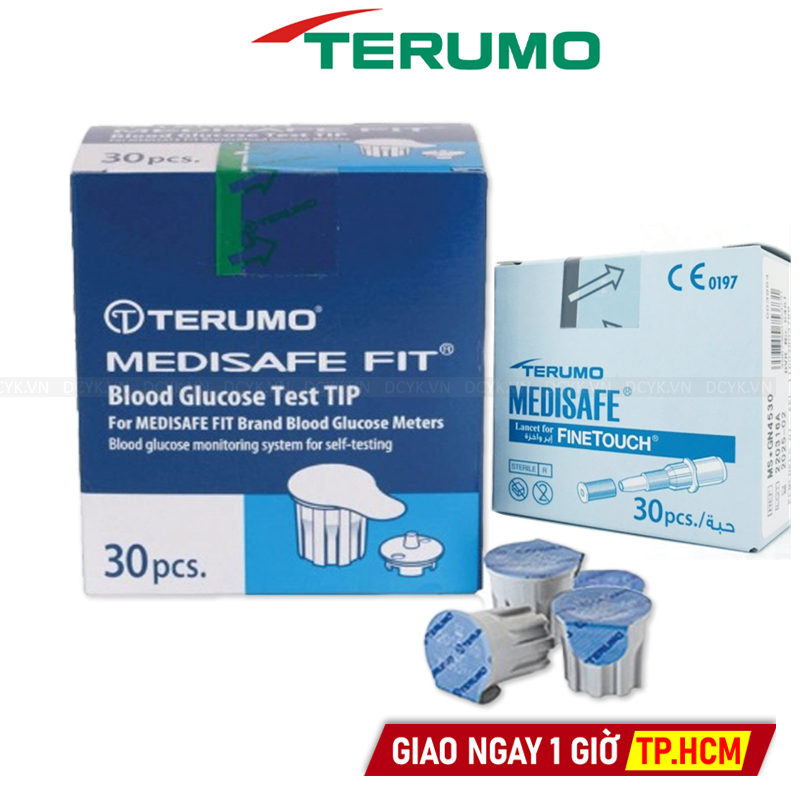 [COMBO 30 QUE + 30 KIM] Que Thử Đường Huyết Terumo Medisafe Fit