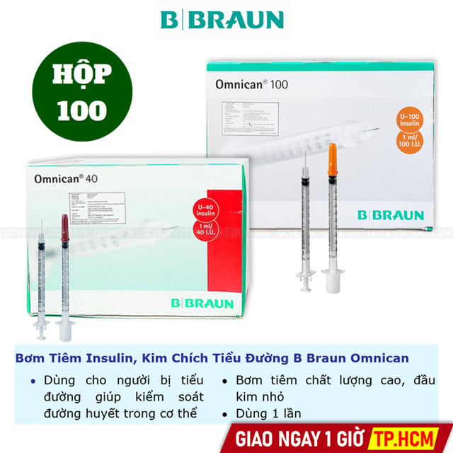 Bơm Tiêm Insulin, Kim Chích Tiểu Đường B Braun Omnican
