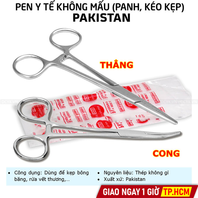 Pen Y Tế Không Mấu (Panh, Kéo Kẹp) Pakistan