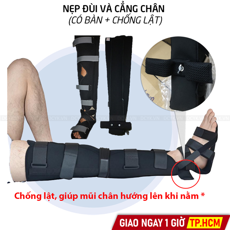 Nẹp Chân Tới Đùi Có Bàn, Chống Lật Ty Sport