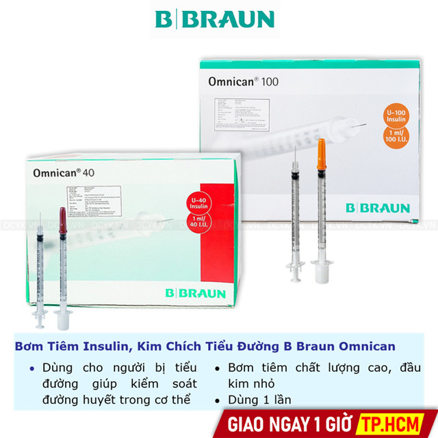 Bơm Tiêm Insulin, Kim Chích Tiểu Đường B Braun Omnican