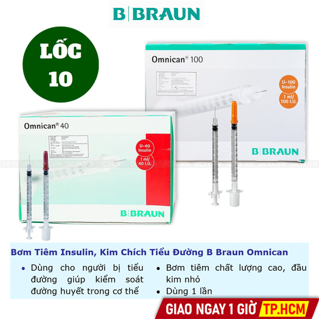 Bơm Tiêm Insulin, Kim Chích Tiểu Đường B Braun Omnican