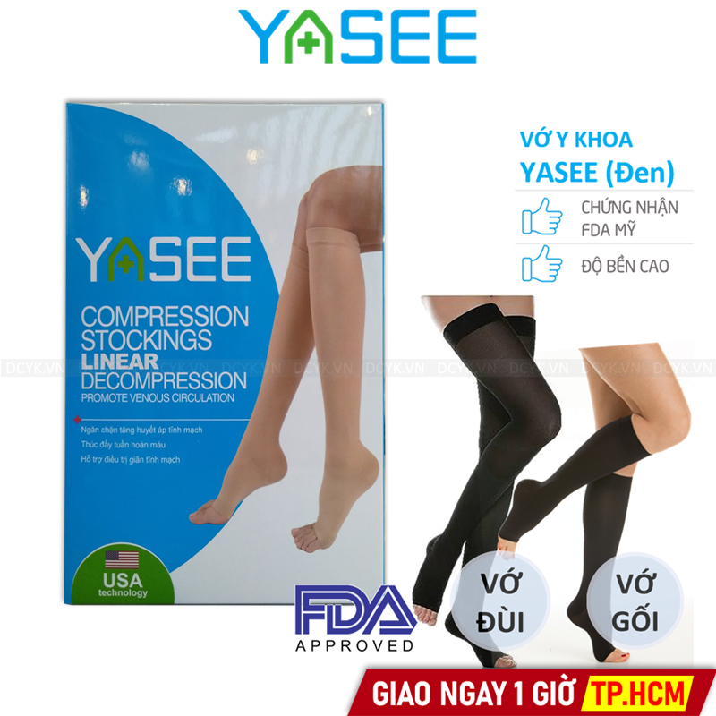 Vớ Y Khoa Yasee (Màu Đen, Hở Ngón)