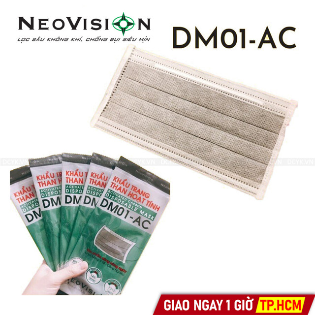 Khẩu Trang Y Tế Neovision DM01-AC Than Hoạt Tính (Bịch 1 Cái)