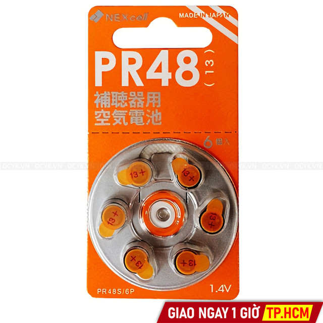 Pin Nút Máy Trợ Thính PR48 NEXcell Size P13 Nhật (vỉ 6 viên)