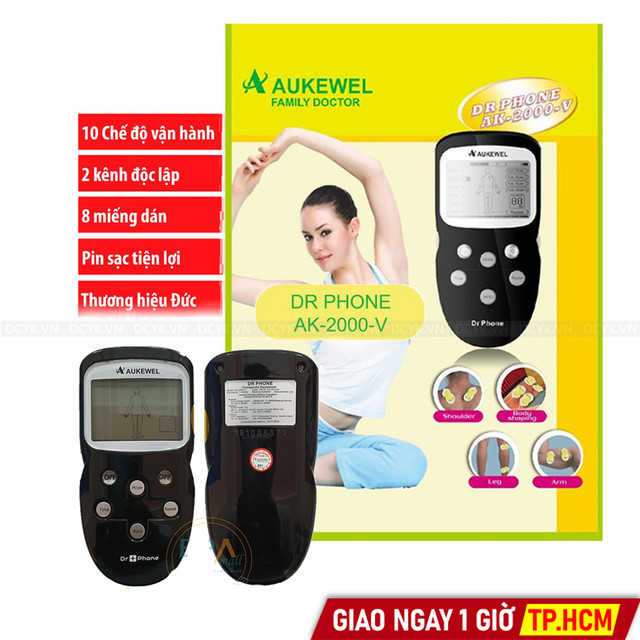 Máy Massage Xung Điện Aukewel Dr Phone AK-2000-V (8 Miếng Dán)