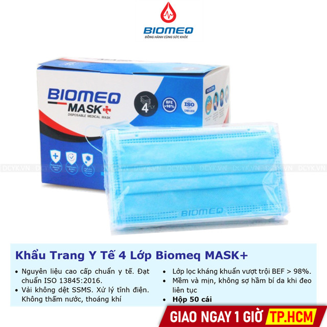 Khẩu Trang Y Tế 4 Lớp Biomeq MASK+