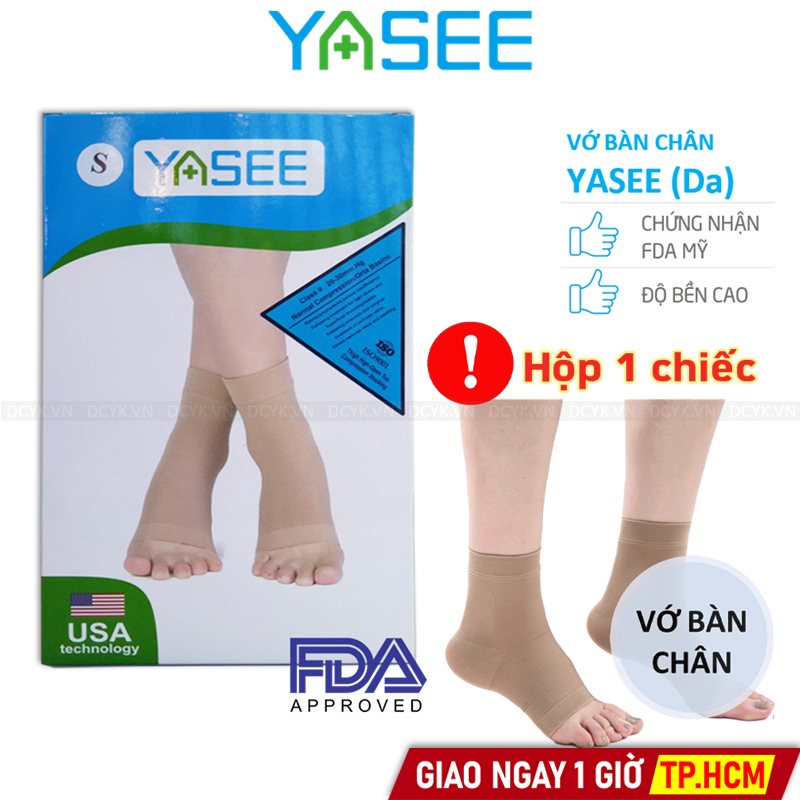 Vớ Y Khoa Bàn Chân, Gót Chân Yasee (Da, Hở Ngón) (Hộp 1 Chiếc)