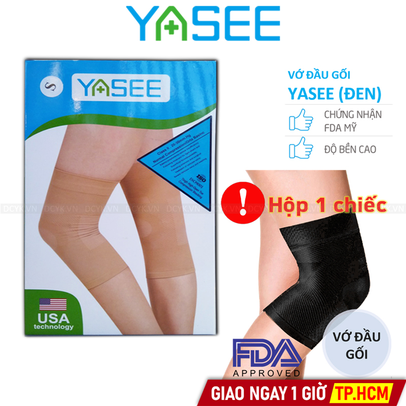 Vớ Y Khoa Đầu Gối Yasee (Màu Đen) (Hộp 1 Chiếc)