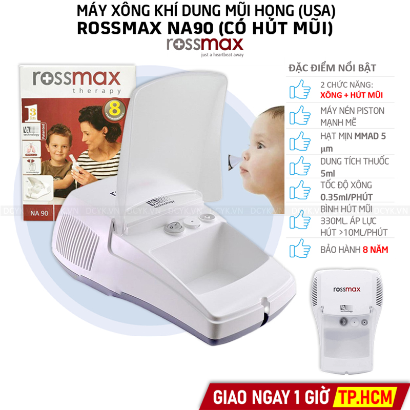 Máy Xông Khí Dung Mũi Họng Rossmax NA90 (2 Chức Năng)