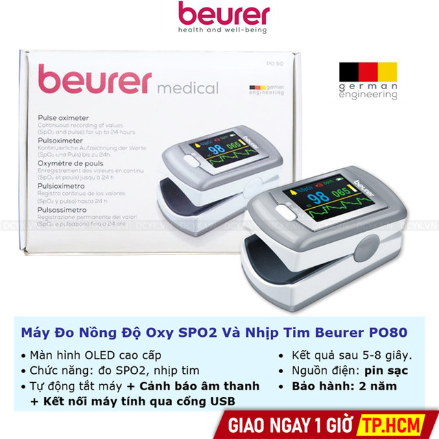 Máy Đo Nồng Độ Oxy SPO2 Và Nhịp Tim Beurer PO80 (PO-80)