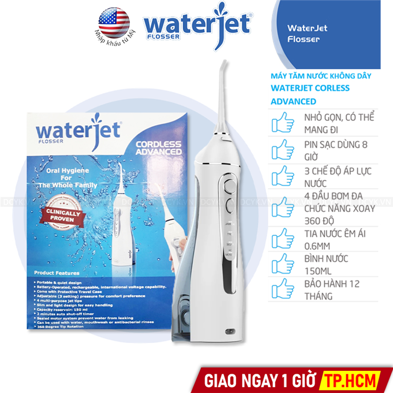 Máy Tăm Nước Du Lịch Không Dây Waterjet Cordless Advanced