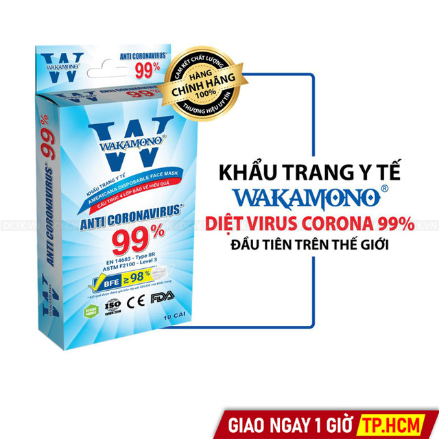Khẩu Trang Y Tế 4 Lớp WAKAMONO (Hộp 10 Cái)