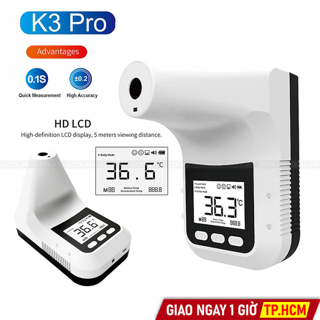 Nhiệt Kế Hồng Ngoại Gắn Tường K3 PRO (Hàng Xịn)