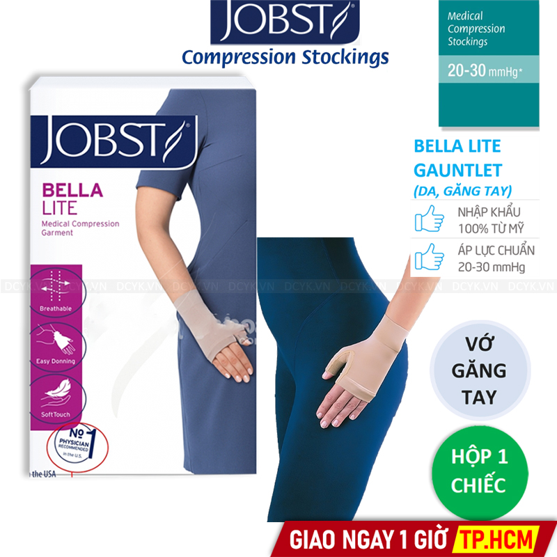 Vớ Y Khoa Tay Phù Bạch Huyết JOBST Bella Lite Gauntlet (Găng Tay, Màu Da) (Hộp 1 Chiếc)