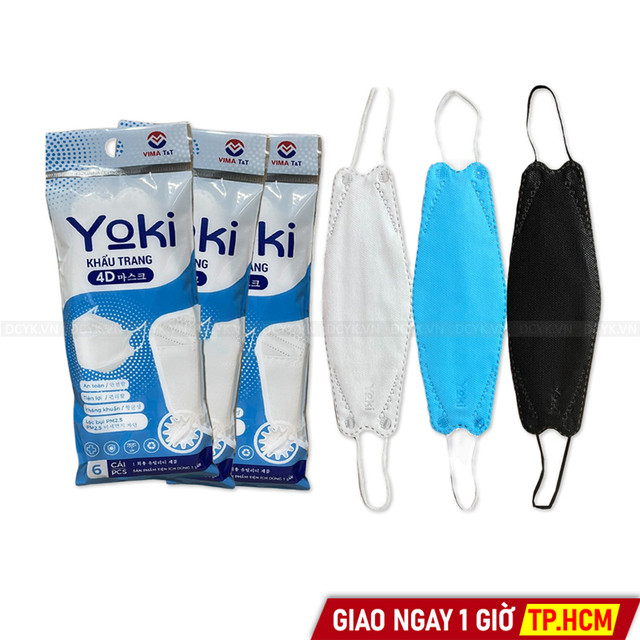Khẩu trang 4D Yuki / Yoki (Bịch 6 Cái)