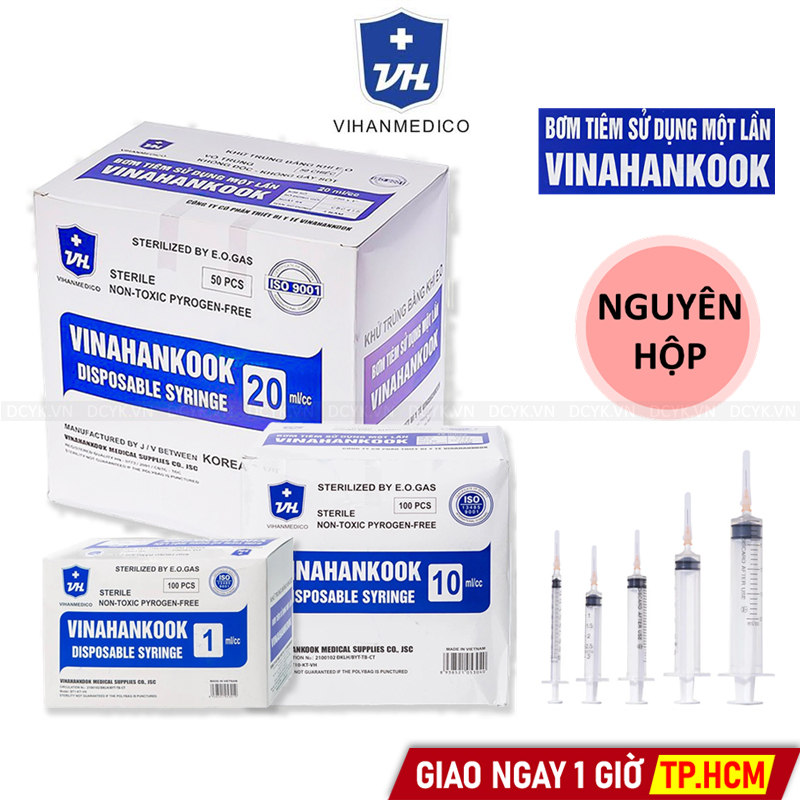 Bơm Tiêm Vô Trùng Vinahankook (Có Kim)