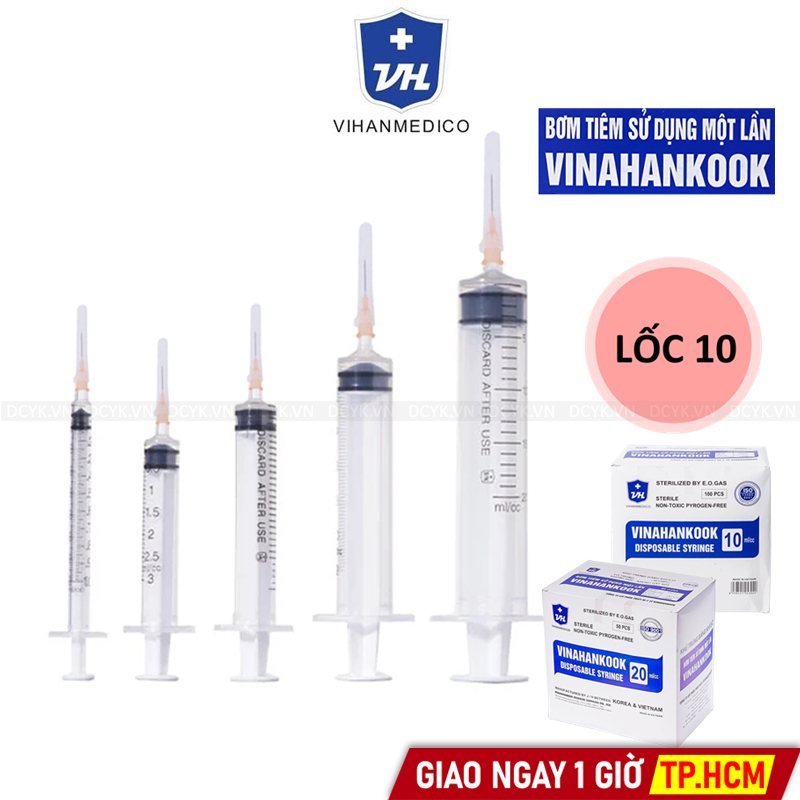 Bơm Tiêm Vô Trùng Vinahankook (Có Kim)
