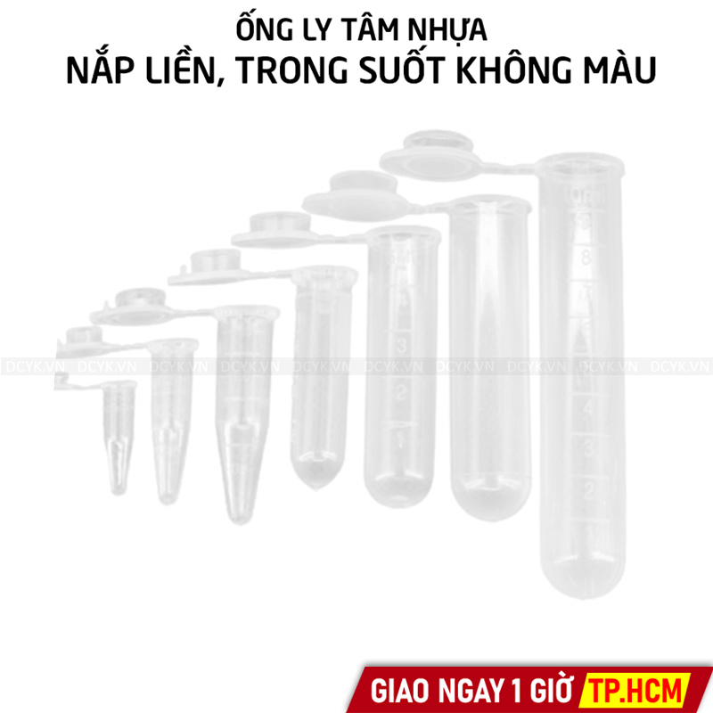 Ống Ly Tâm (Eppendorf) Nắp Liền, Nhựa Trong Không Màu