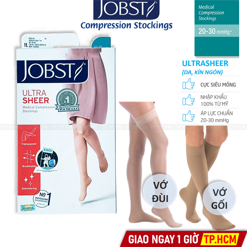 Vớ Y Khoa Chân JOBST Ultrasheer (Da, Kín Ngón)