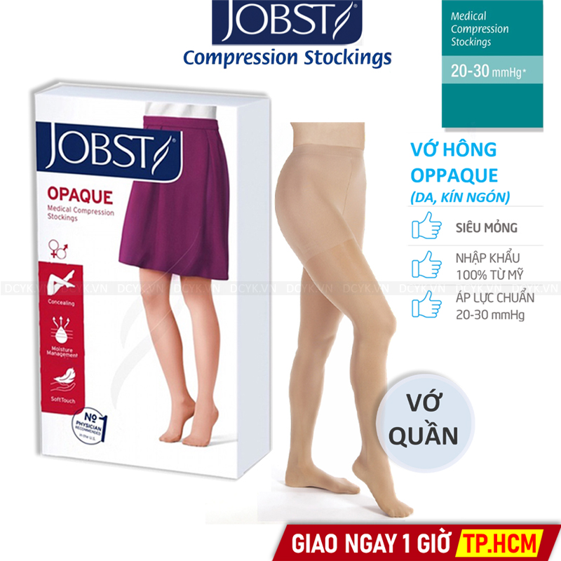Vớ Y Khoa Hông (Vớ Quần) JOBST Opaque (Mỏng) (Da, Kín Ngón)