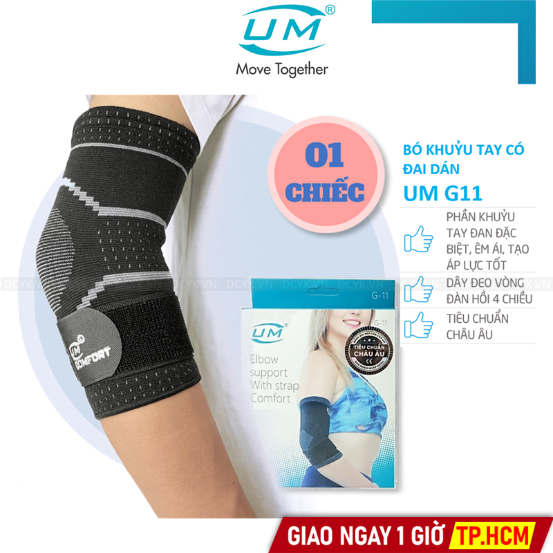 Băng Thun Bó Khuỷu Tay Có Đai Dán United Medicare UM G11