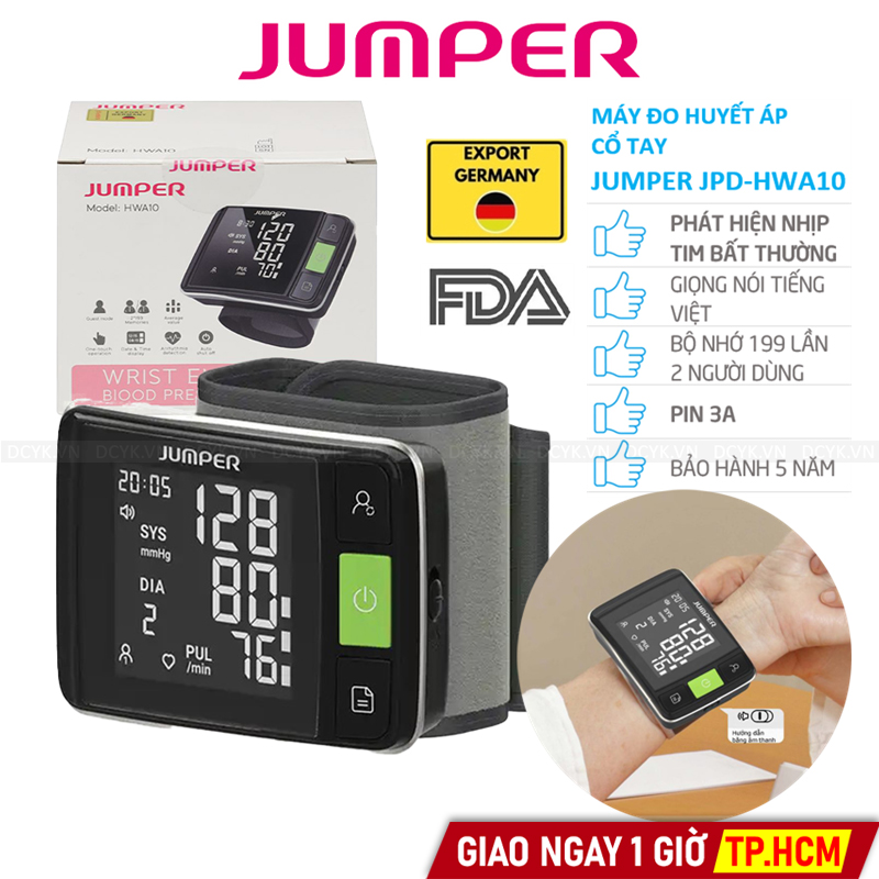 Máy Đo Huyết Áp Cổ Tay Jumper JPD-HWA10