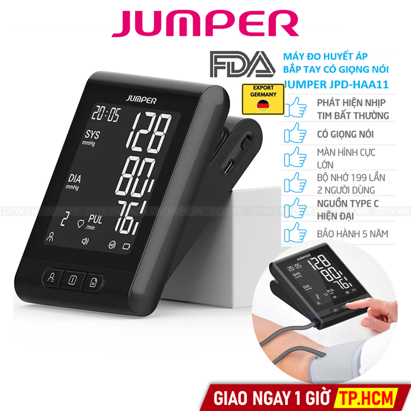 Máy Đo Huyết Áp Bắp Tay Có Giọng Nói Jumper JPD-HAA11