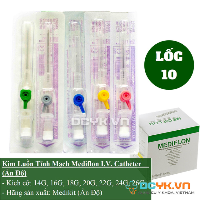 Kim Luồn Tĩnh Mạch Mediflon I.V. Catheter (Ấn Độ)