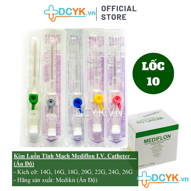 Kim Luồn Tĩnh Mạch Mediflon I.V. Catheter (Ấn Độ)