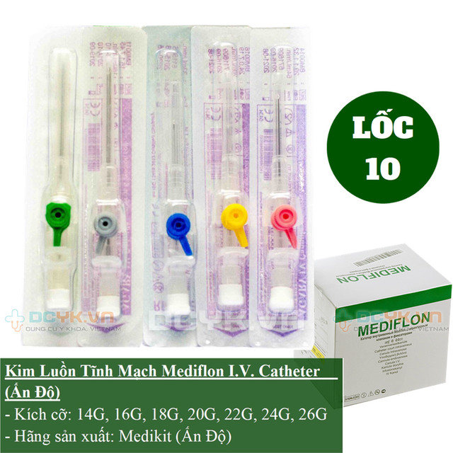 Kim Luồn Tĩnh Mạch Mediflon I.V. Catheter (Ấn Độ)
