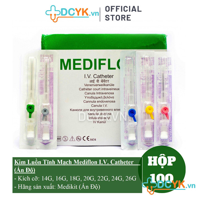 Kim Luồn Tĩnh Mạch Mediflon I.V. Catheter (Ấn Độ)