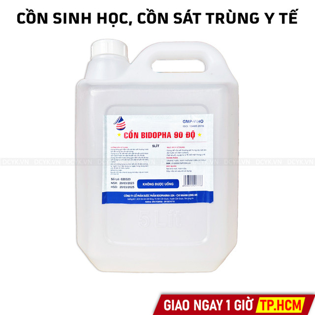 Cồn Sinh Học Sát Trùng Y Tế (Can 5 Lít) BIDOPHA