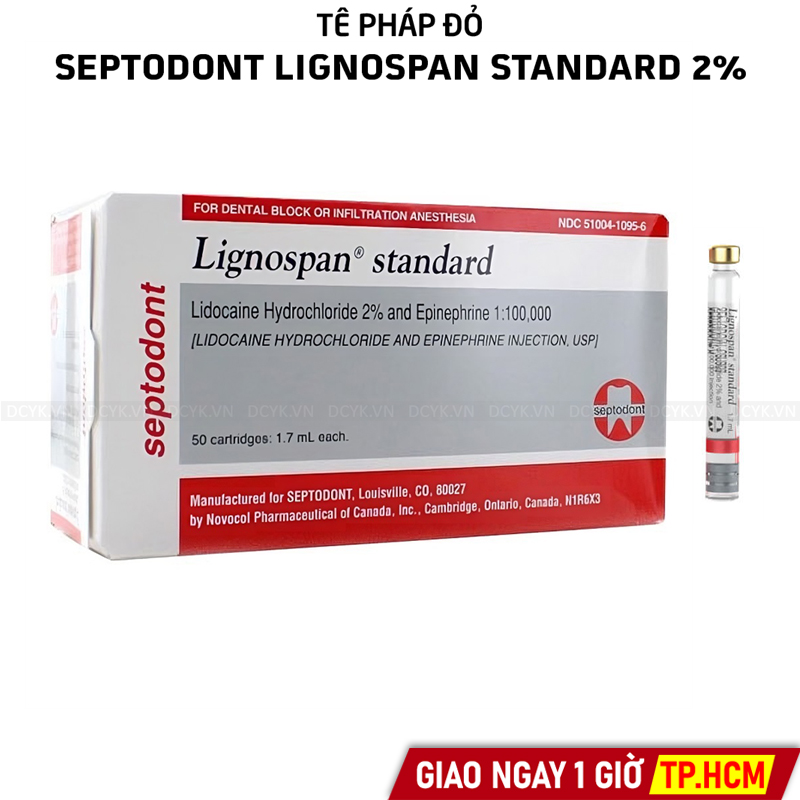 Tê Pháp Đỏ Septodont Lignospan Standard 2%