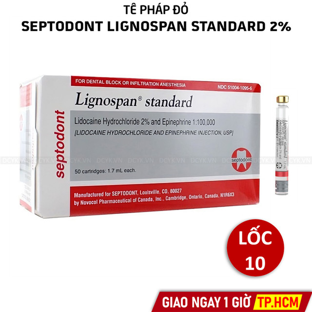 Tê Pháp Đỏ Septodont Lignospan Standard 2%