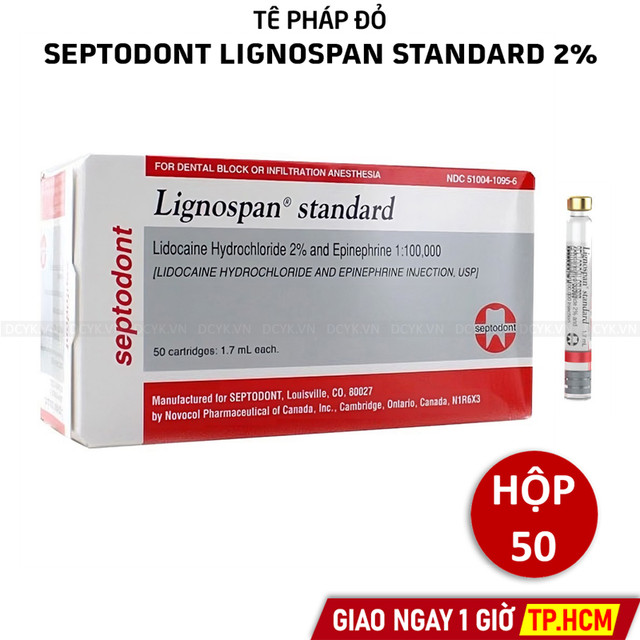 Tê Pháp Đỏ Septodont Lignospan Standard 2%