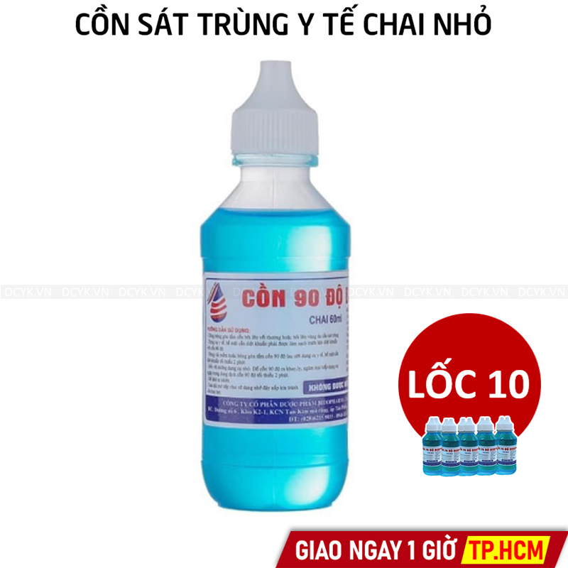Cồn Sát Trùng Y Tế Chai Nhỏ Nam Hà BIDOPHA (60ml - Màu Xanh)