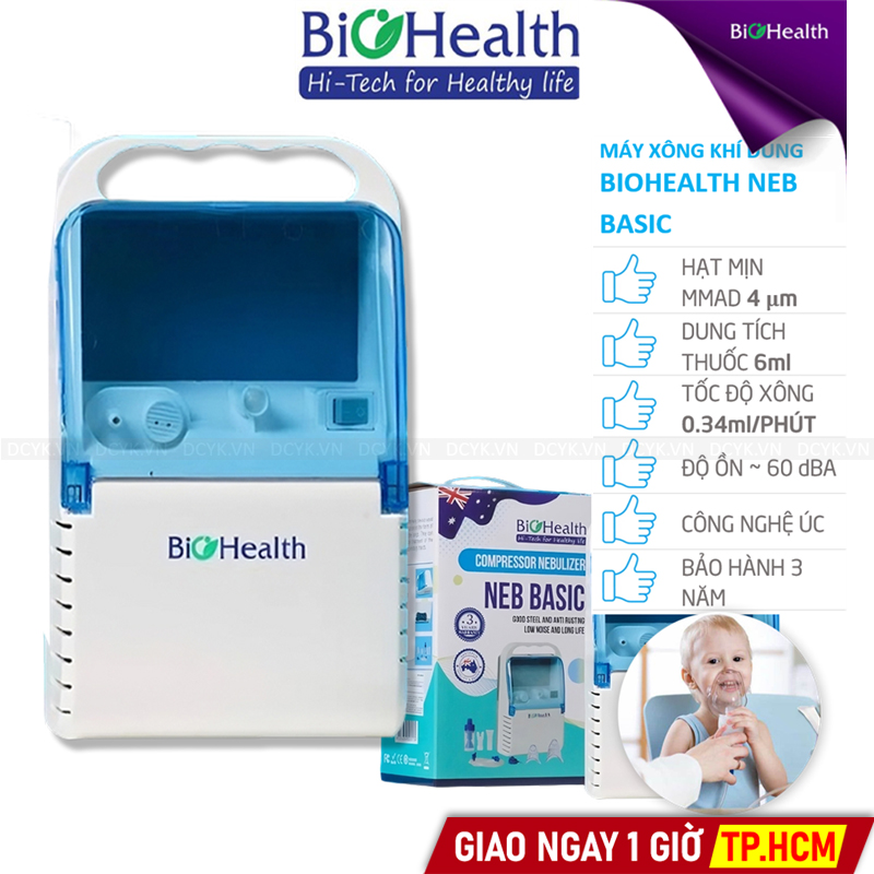Máy Xông Khí Dung Mũi Họng Biohealth Neb Basic (Úc)