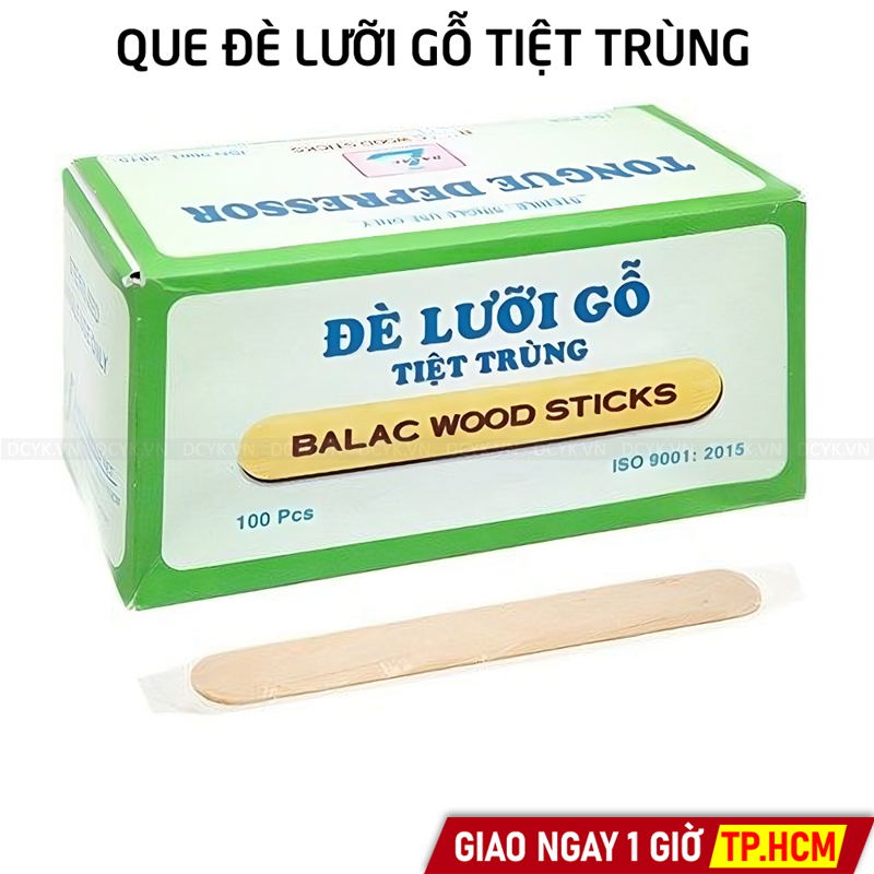 Que Đè Lưỡi Tiệt Trùng Balac Wood Sticks (Hộp 100)