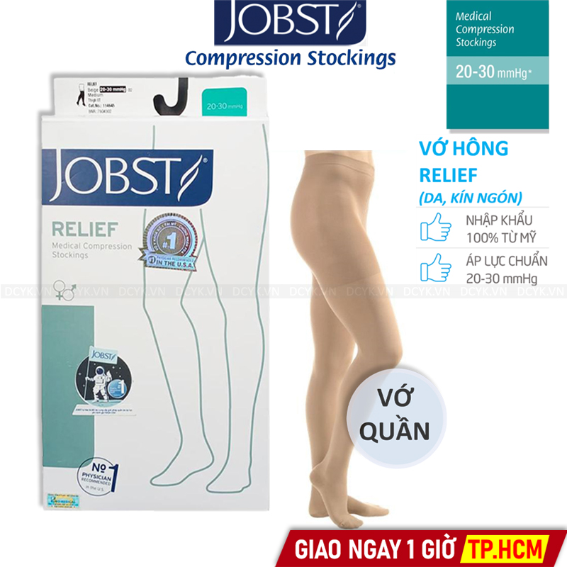 Vớ Y Khoa Hông (Vớ Quần) JOBST Relief (Da, Kín Ngón)