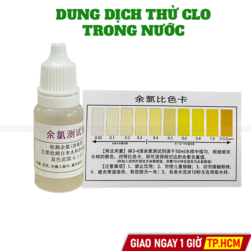 Dung Dịch Thử CLO Trong Nước Máy