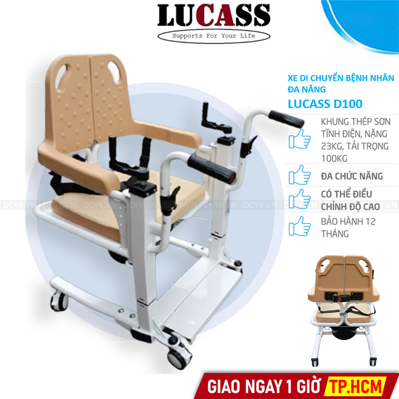 Xe Nâng Hạ Di Chuyển Bệnh Nhân Đa Năng Lucass D100 (D-100)