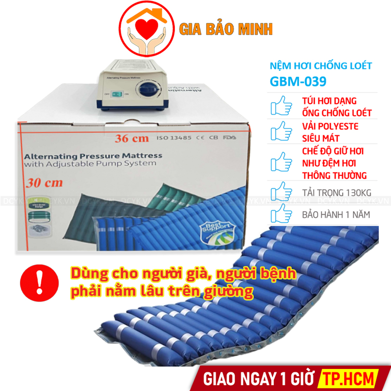 Nệm Hơi Chống Loét Ống Hơi Ngang GBM-039