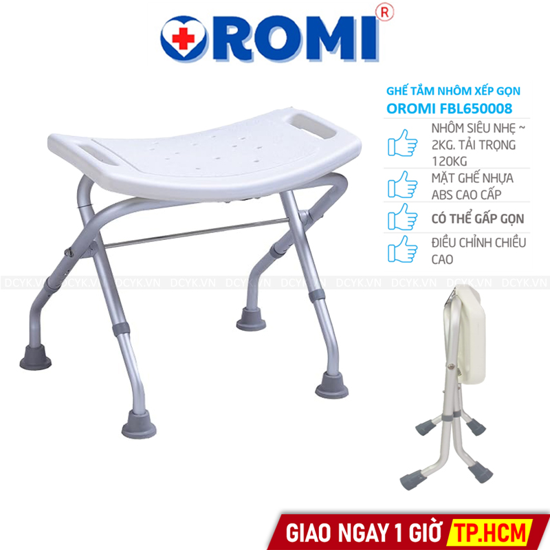 Ghế Tắm Nhôm Có Thể Xếp Gọn Oromi FBL650008 (Mã 008)