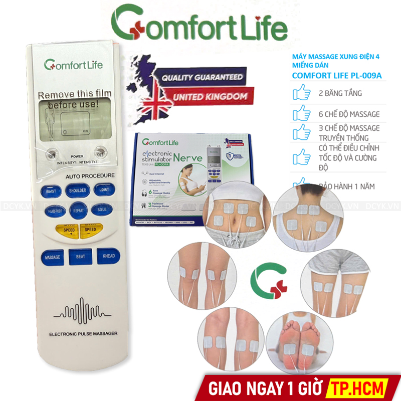 Máy Massage Xung Điện 4 Miếng Dán COMFORT LIFE PL-009A