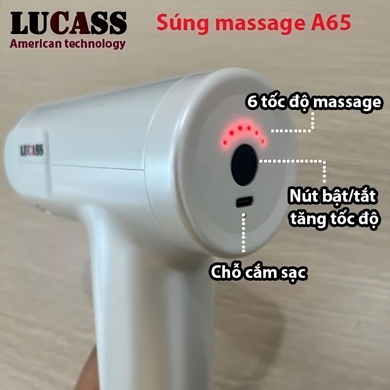 Súng Massage Cầm Tay Lucass Massage Gun A-65 (A65)