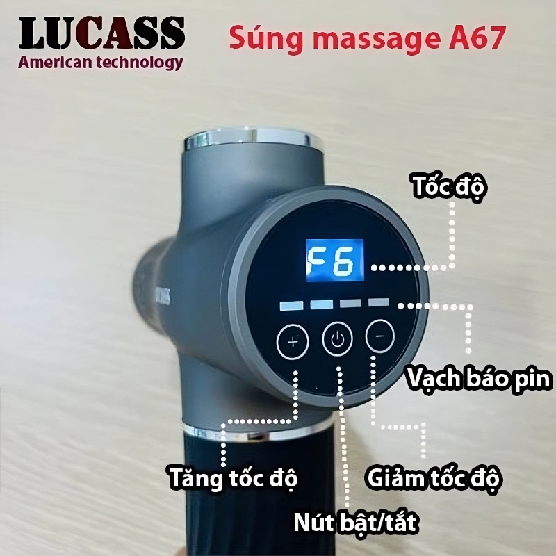 Súng Massage Cầm Tay Lucass Massage Gun A-67 (A67)