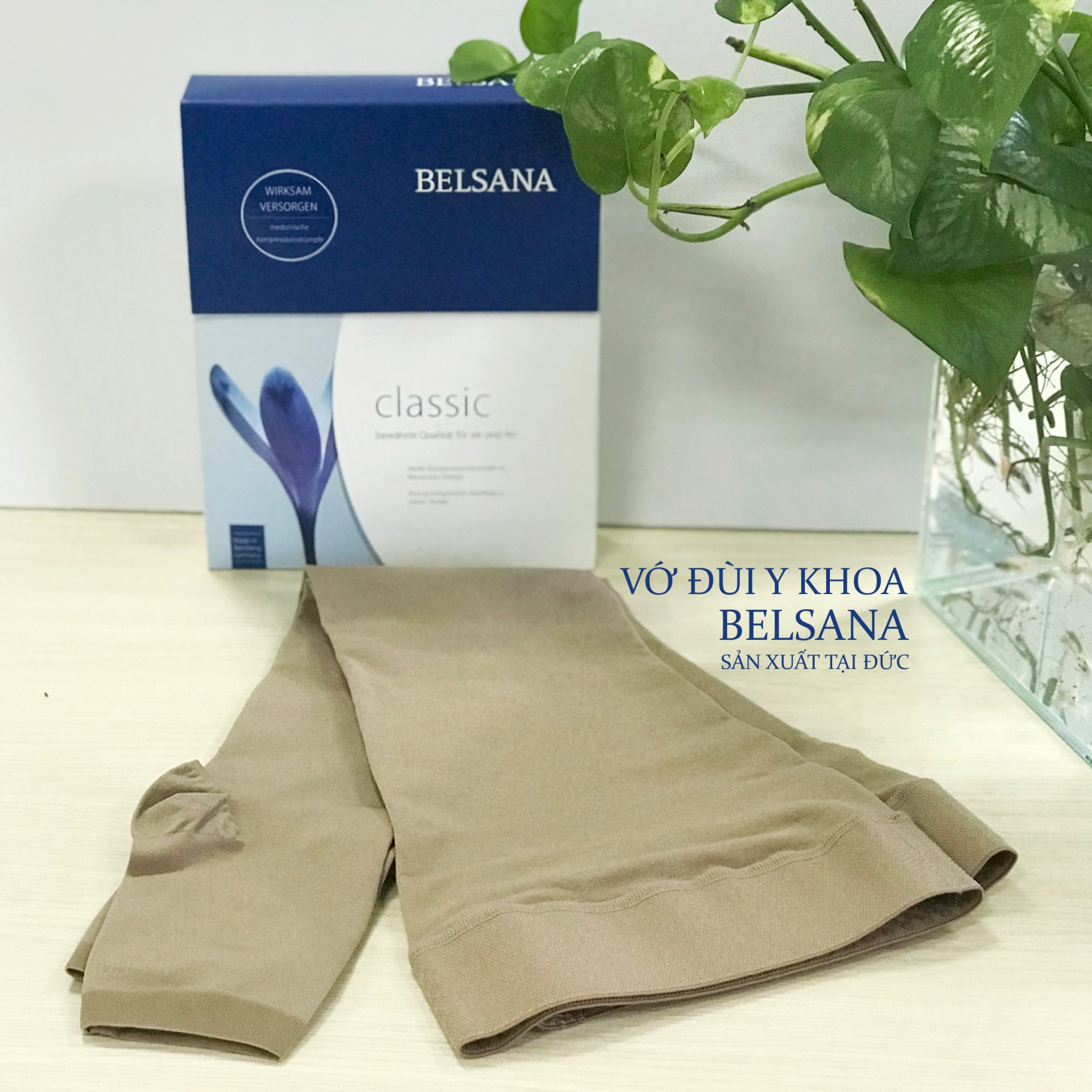 Vớ Y Khoa BELSANA Classic (Da, Hở Ngón)