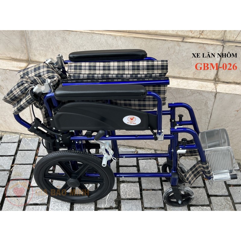 Xe Lăn Nhôm Bánh Nhỏ Cao Cấp GBM-026