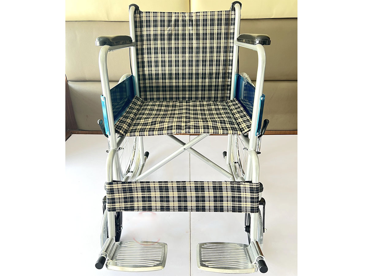 Xe Lăn Tay Vải Ca-rô, Khung Sơn, Có Thắng GBM-041